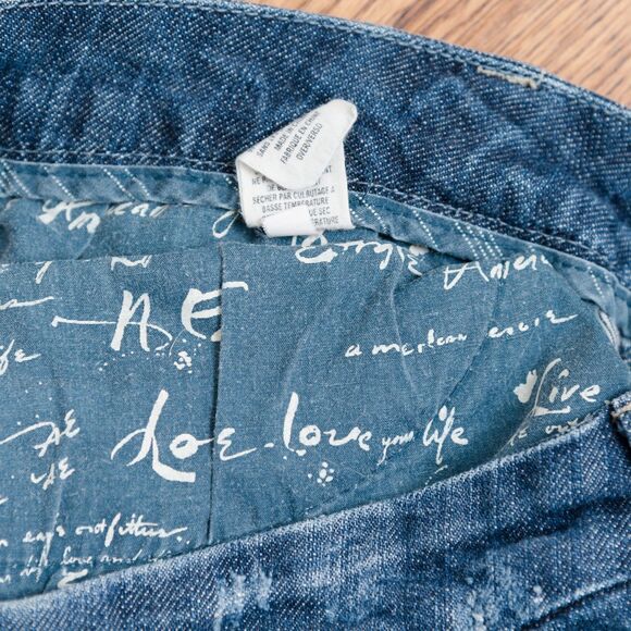 Vintage American Eagle Jeans Low Rise Flare Womens 8 R Medium Wash Y2K - Picture 15 of 15